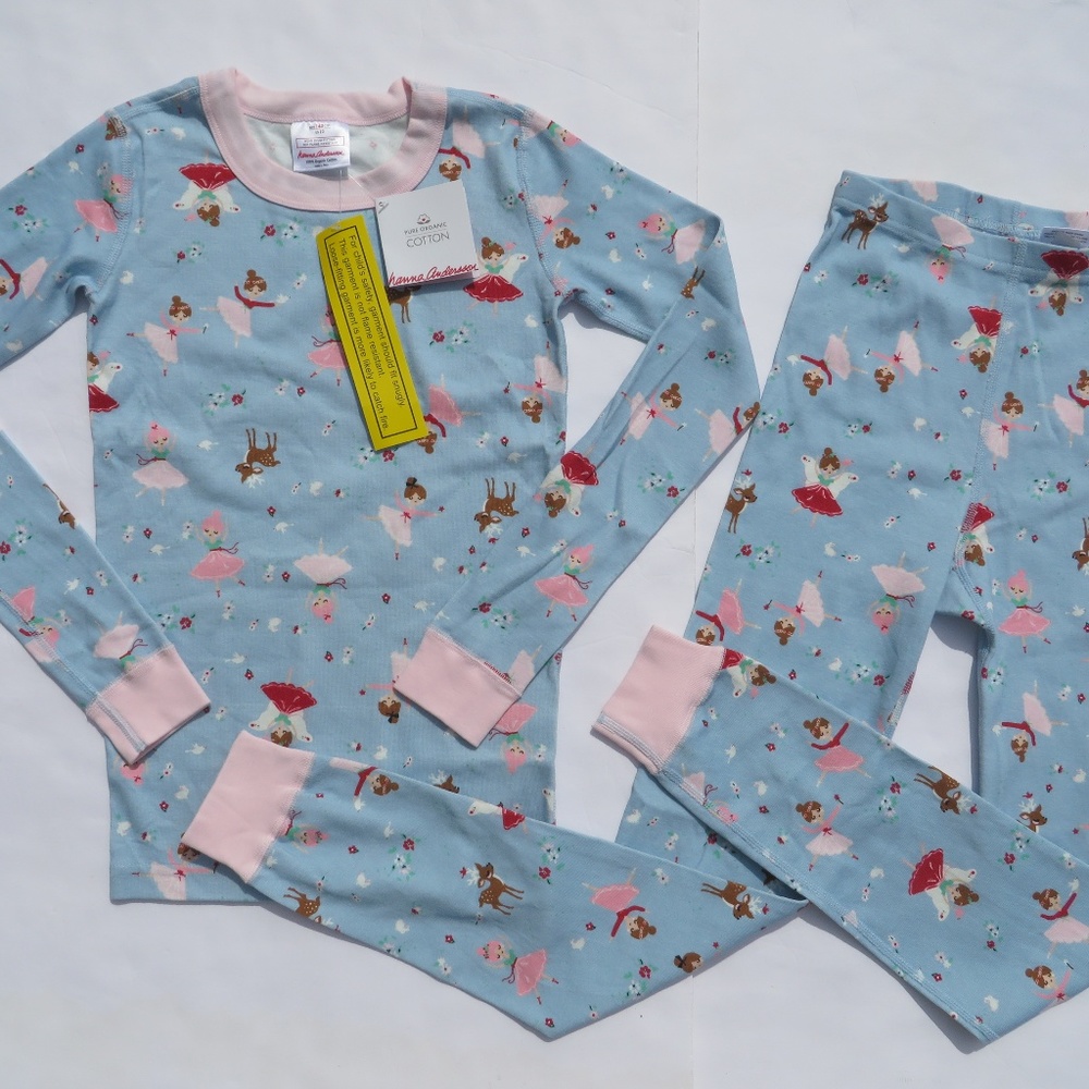 Hanna Andersson 150 Girls Pajamas Organic NEW 12 - Picture 2 of 8